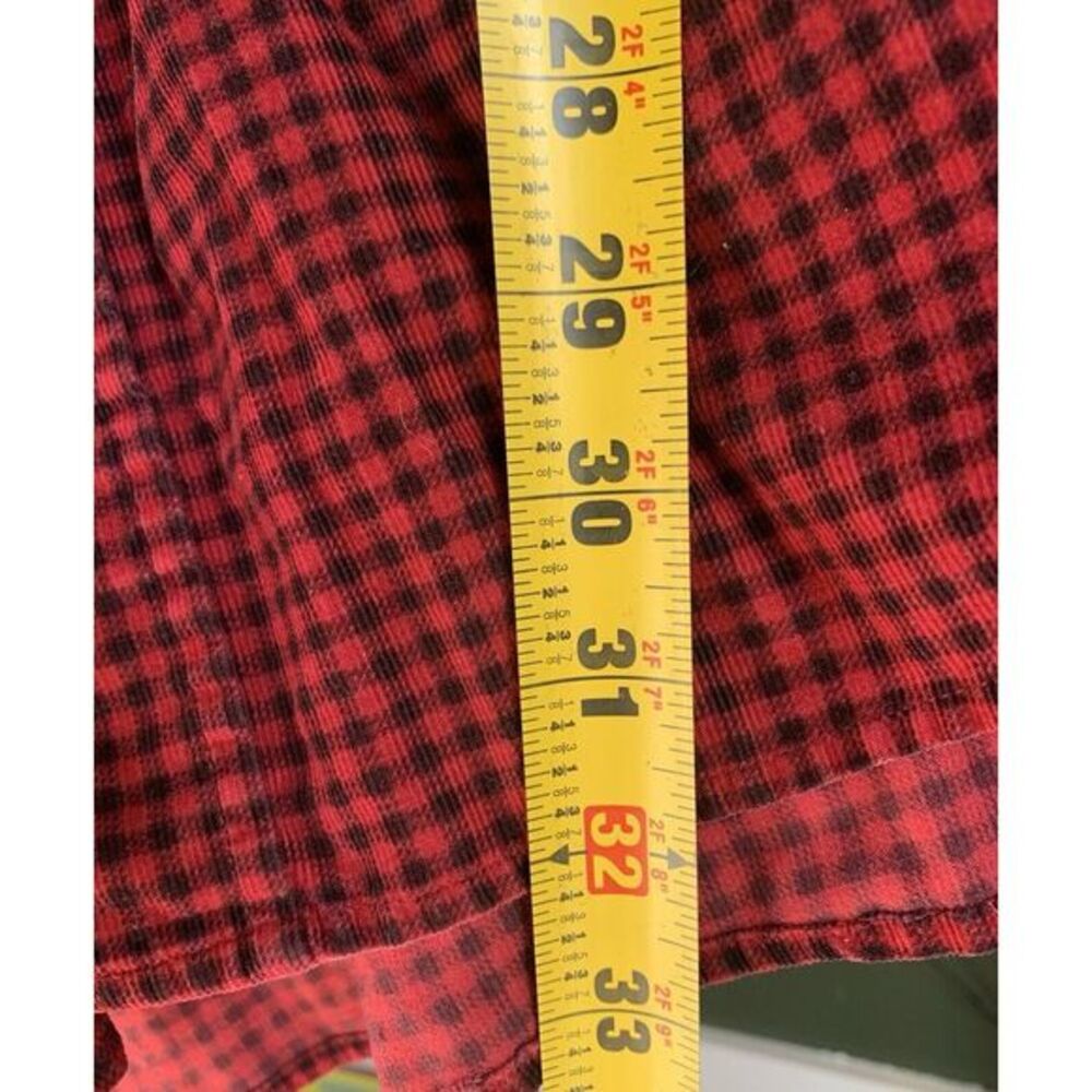 Mens XL woolrich John rich & bros  black‎ & red heritage check cotton flannel - Picture 6 of 7